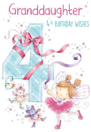 Picture of GRANDDAUGHTER 4TH BIRTHDAY CARD